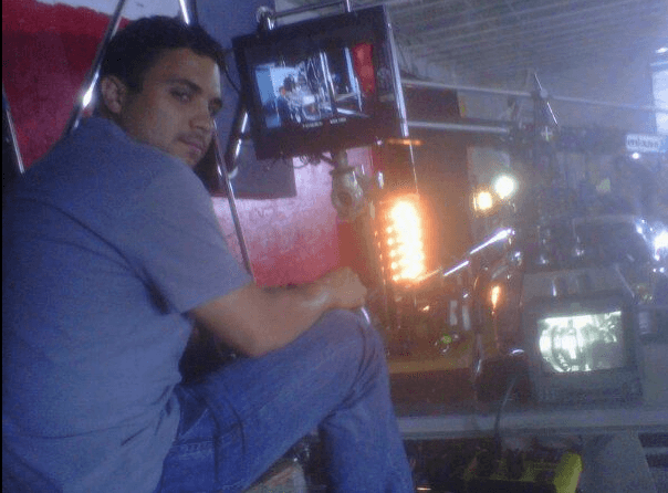 crane on set shot